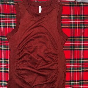 Athleta Maroon Ruched Top